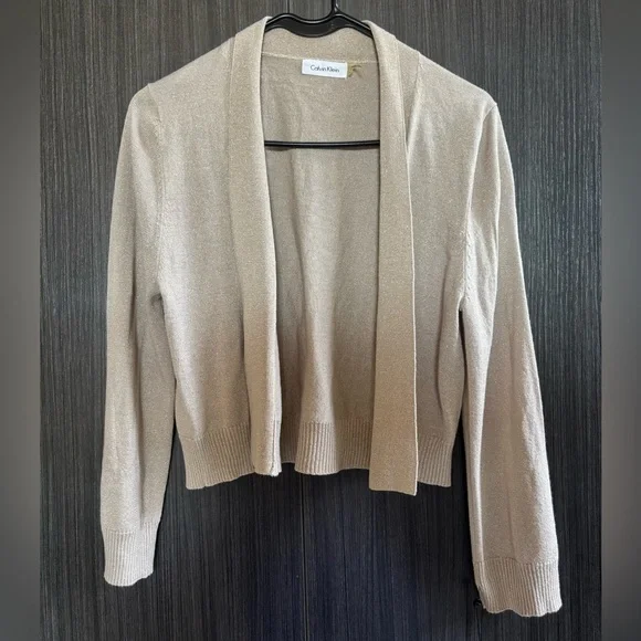 Calvin Klein Glitter Shrug Cardigan - Picture 3 of 7